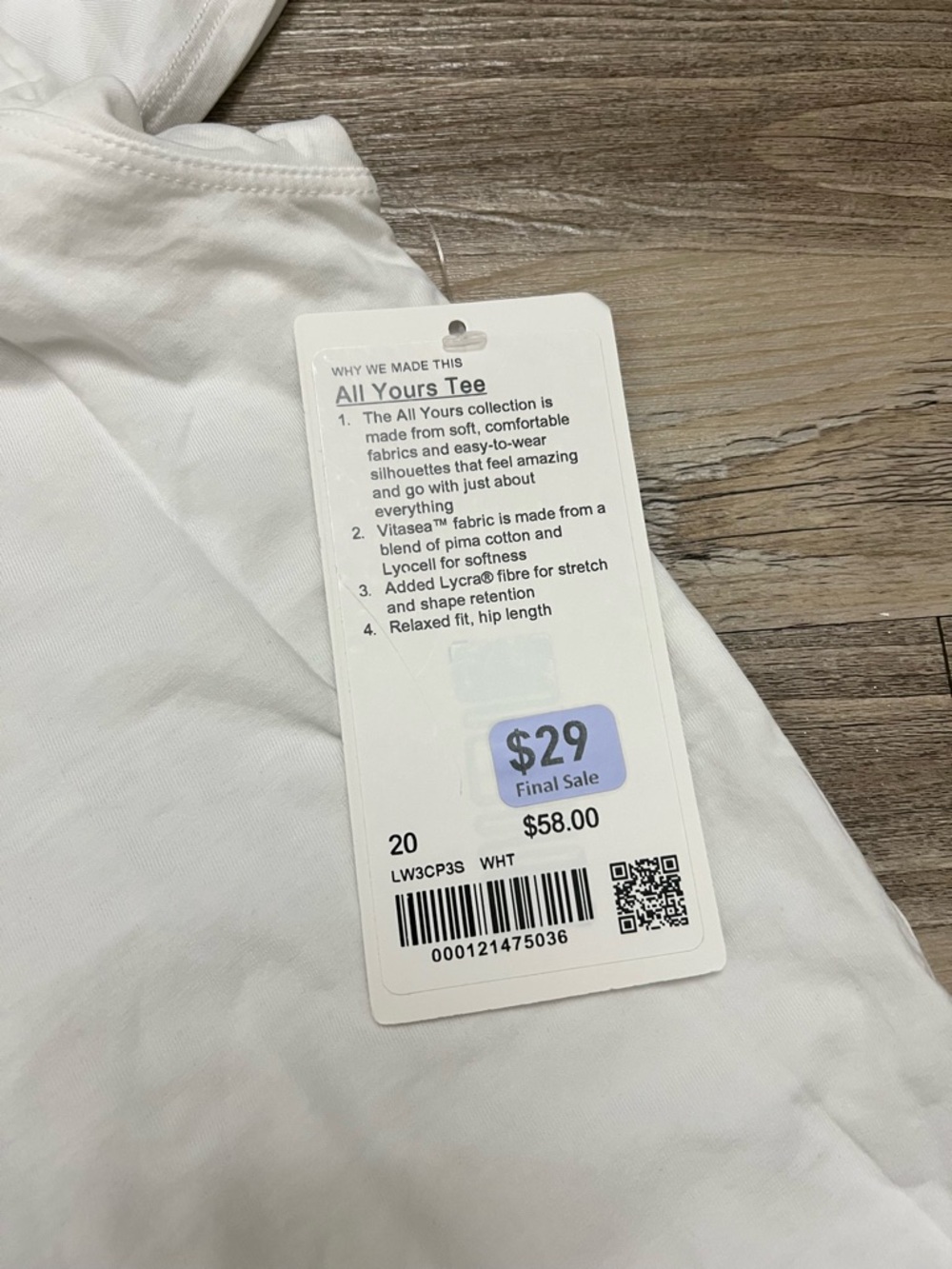 NWT lululemon athletica Women's Short Sleeve Crew Tee - White All Yours Tee - Picture 3 of 4